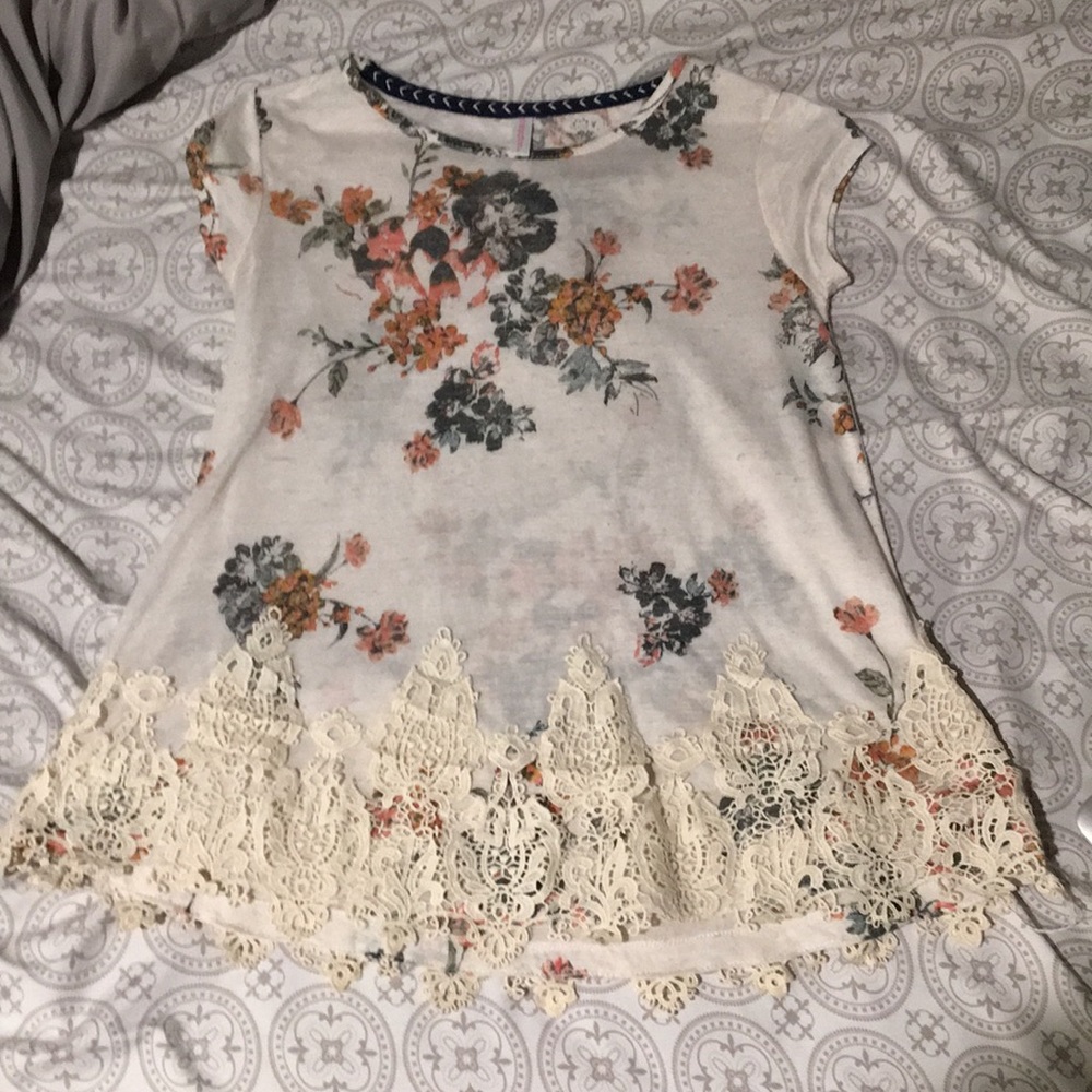 Floral see through shirt